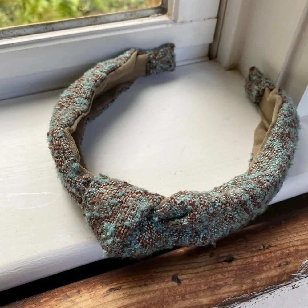 Anthropologie Niles Tweed Knotted Headband
